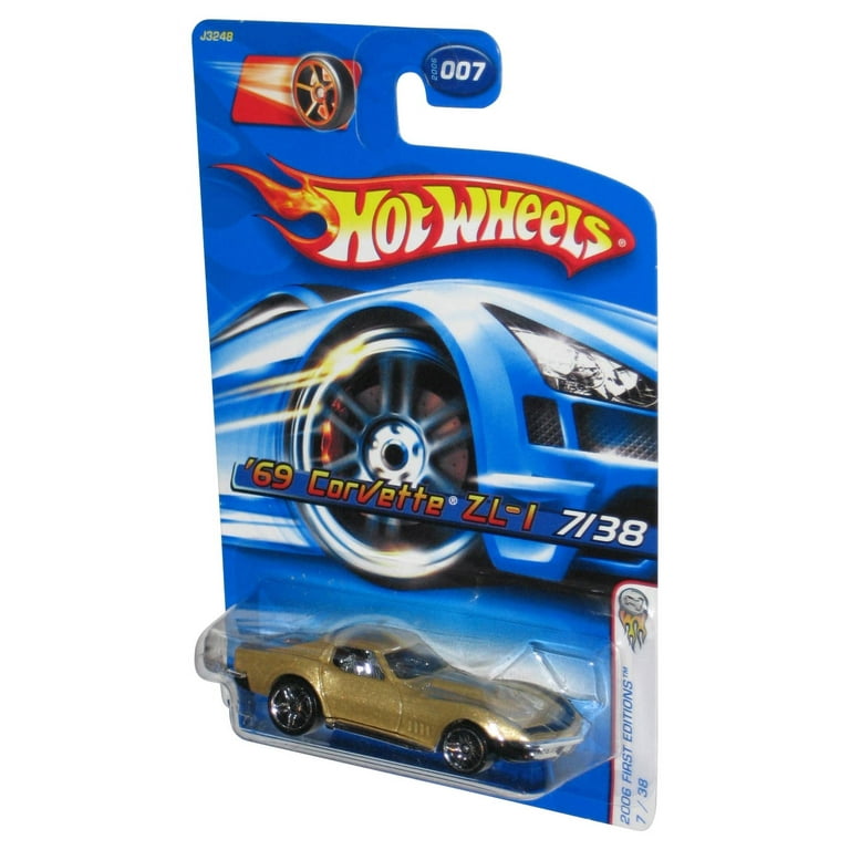 Hot Wheels 2006 First Editions 7 38 Gold 69 Corvette ZL 1 Toy Car 007 Walmart