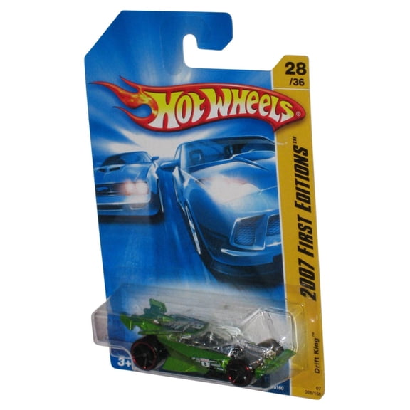 Hot Wheels 2007 First Editions Green Drift King Toy Car 028/156