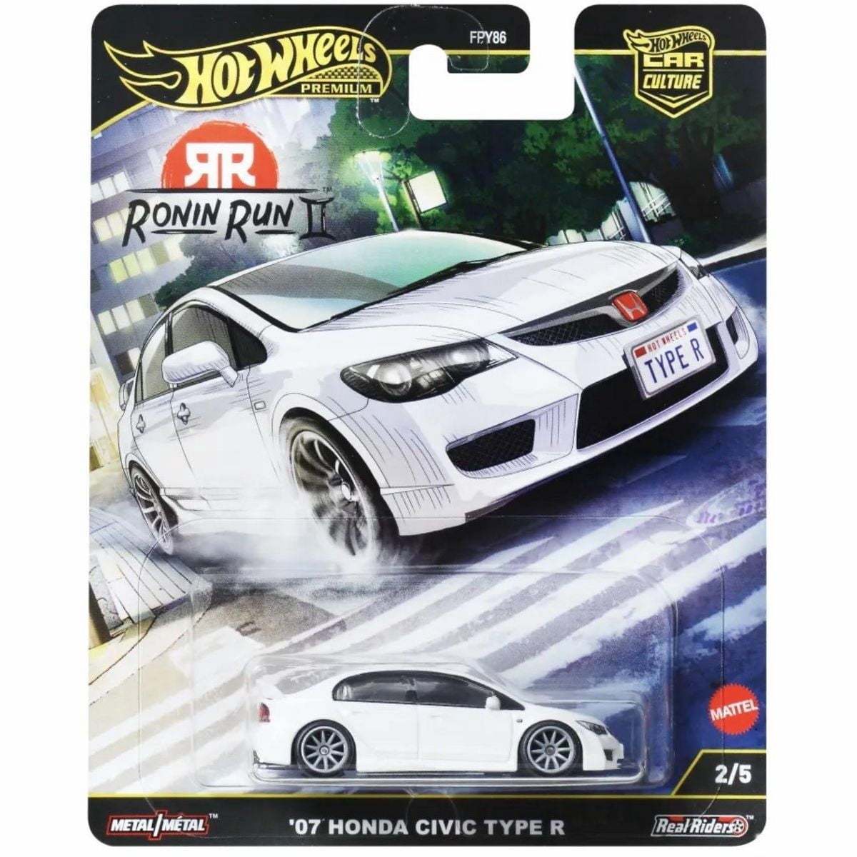 Hot Wheels 2007 Honda Civic Type R Ronin Run II Car Culture Premium