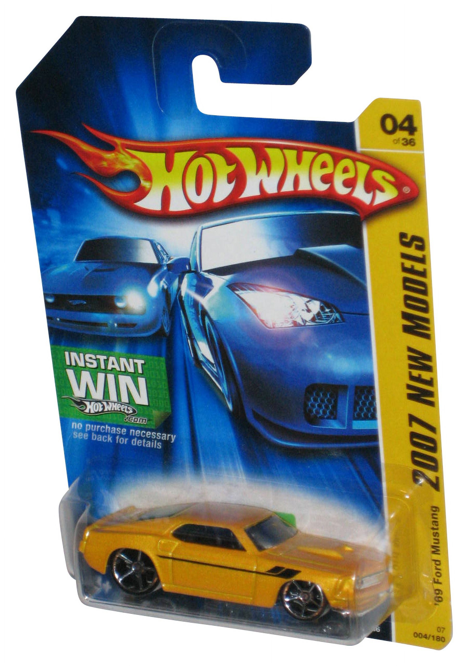 2007 Hot Wheels 69 Ford Mustang White #004/180 - Die-Cast Car Collectible