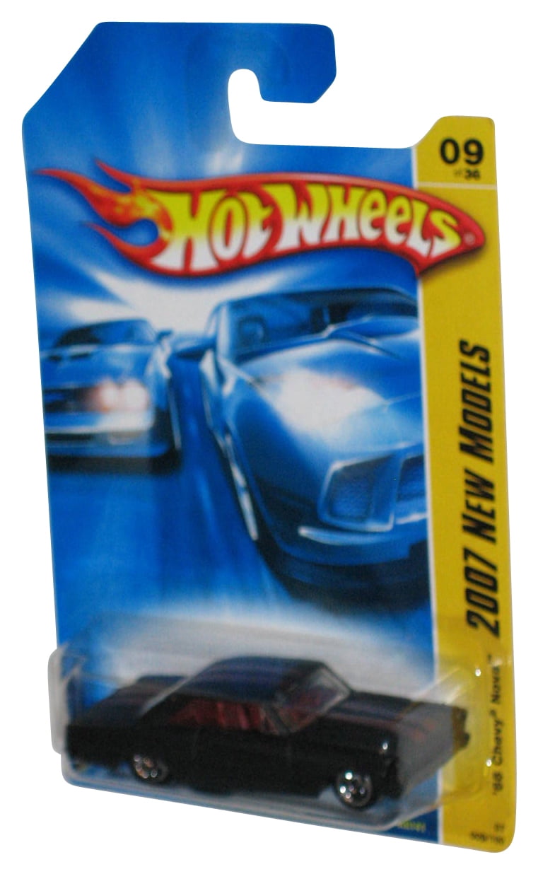 Hot Wheels 2007 New Models 09/36 Black '66 Chevy Nova Toy Car 009