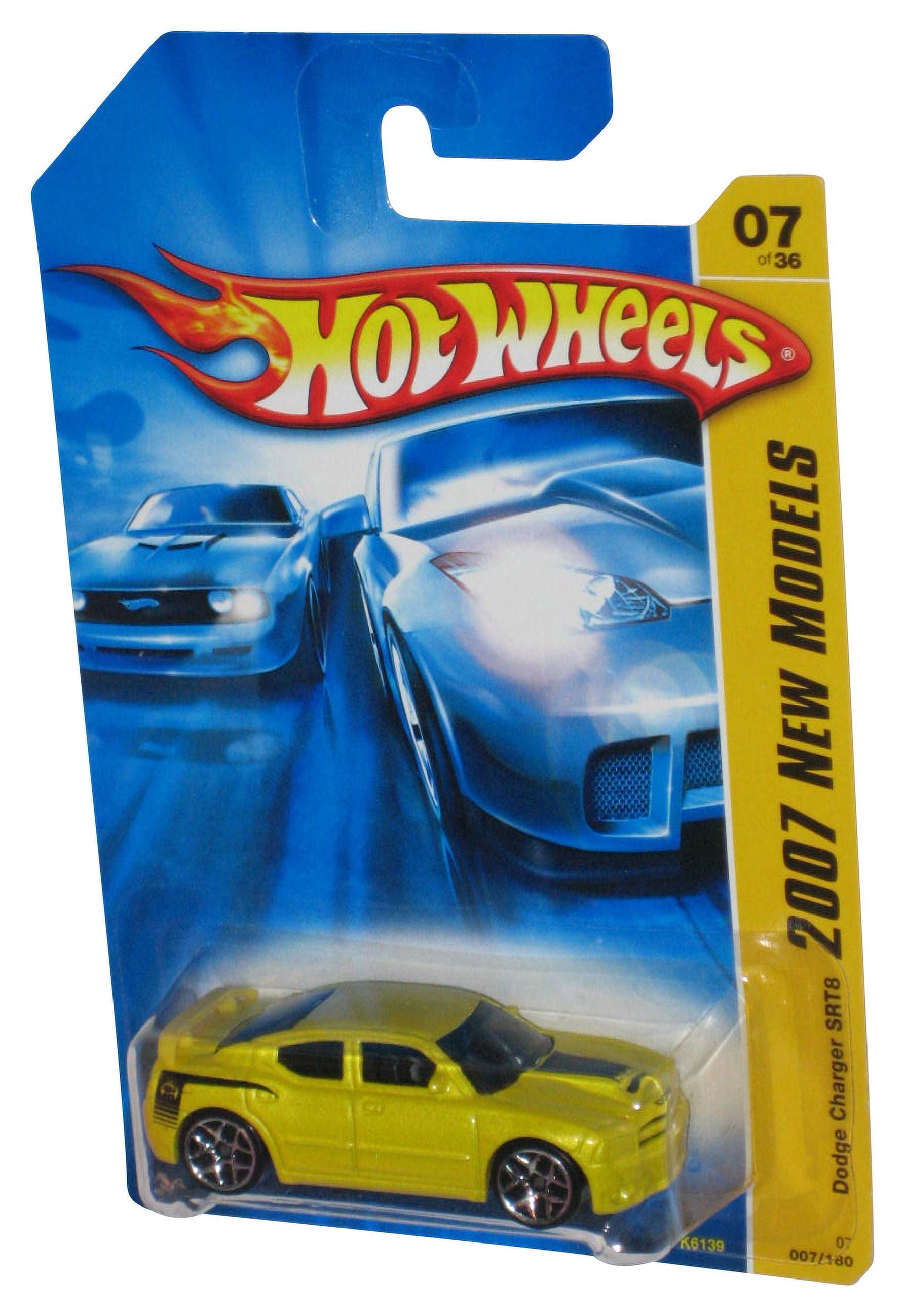 Hot Wheels 2007 New Models 7/36 Yellow Dodge Charger SRT8 Toy Car 007/180