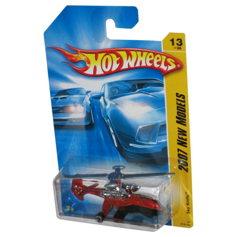 Hot Wheels 2007 New Models Red Sky Knife Toy Helicopter 013/180