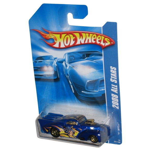 Hot Wheels 2008 All Stars Blue '41 Willys Toy Car 061/196