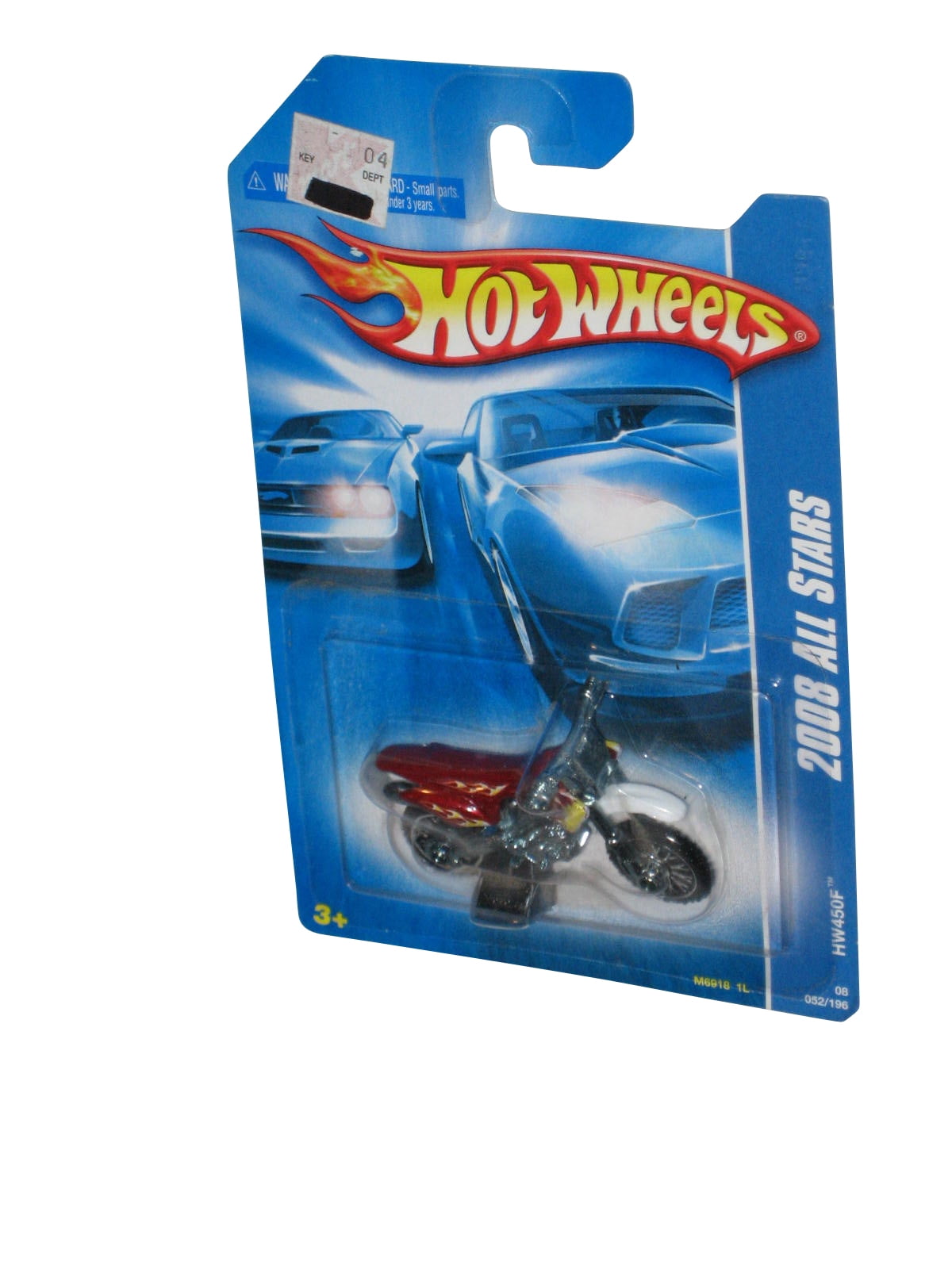 Hot Wheels 2008 All Stars Red HW450F Dirt Bike Toy 052/196