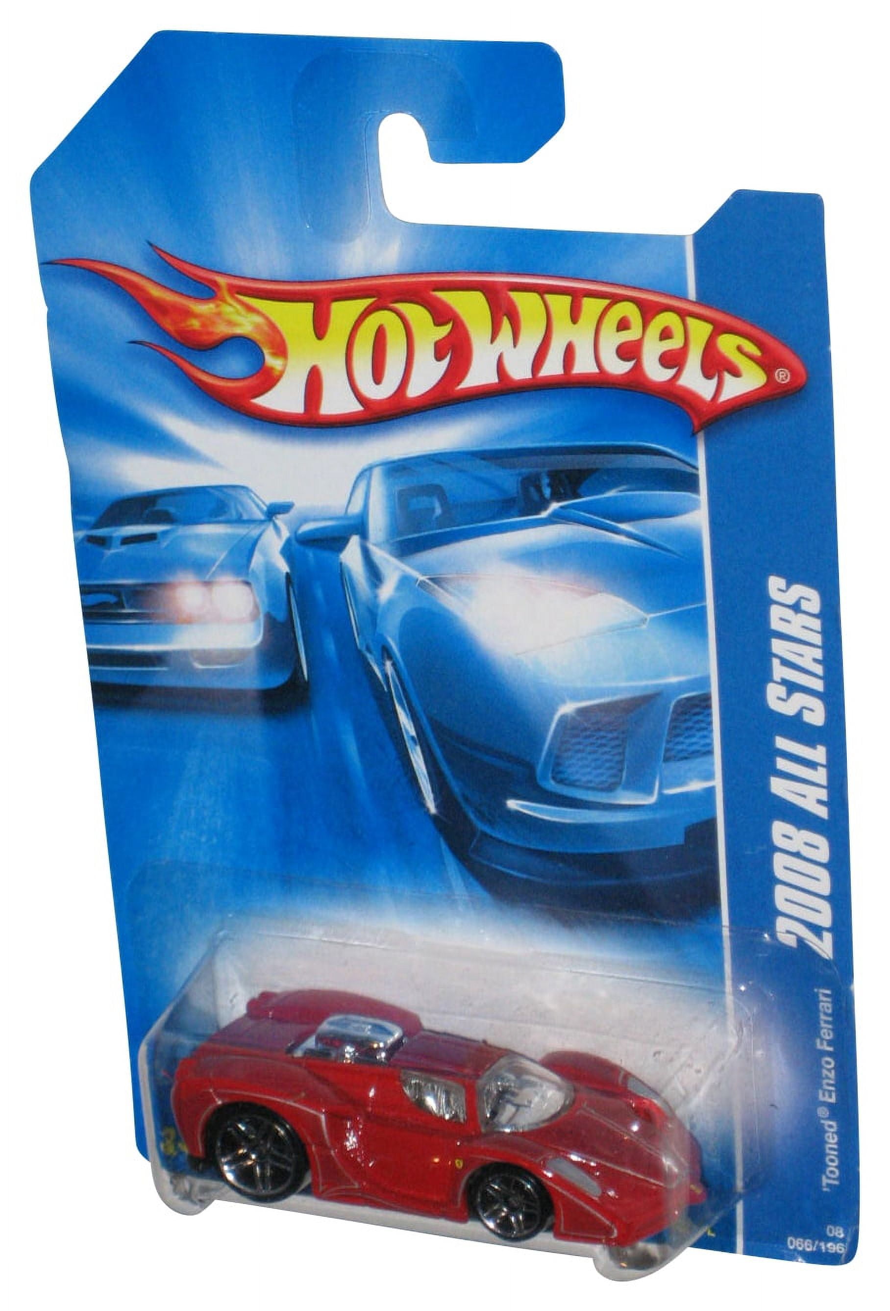 Hot Wheels 2008 All Stars Red Tooned Enzo Ferrari Toy Car 066 196 