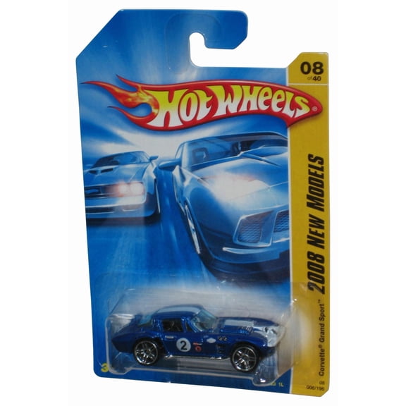 Hot Wheels 2008 New Models 08/40 Blue Corvette Grand Sport Toy Car 008/196