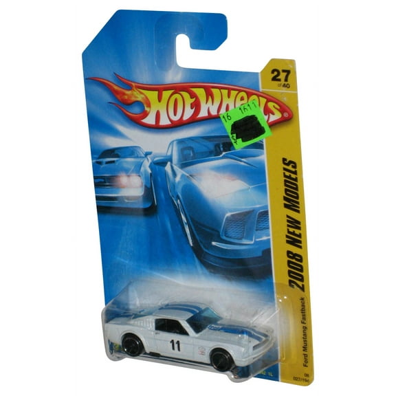 Hot Wheels 2008 New Models 27/40 White Ford Mustang Fastback Toy Car 027/196