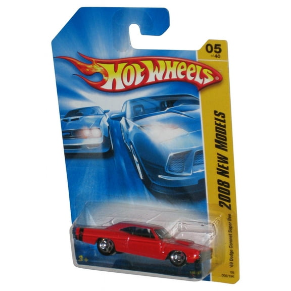Hot Wheels 2008 New Models 5/40 Red '69 Dodge Coronet Super Bee Toy Car 005/196