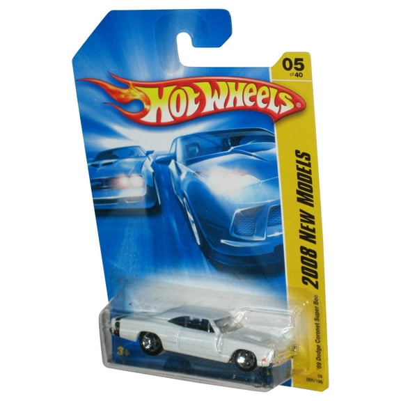 Hot Wheels 2008 New Models 5/40 White '69 Dodge Coronet Super Bee Car 005/196