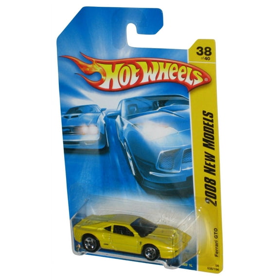Hot Wheels 2008 New Models Ferrari GTO Yellow Toy Car 038/196