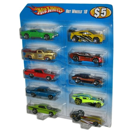 Hot Wheels (2009) Mattel Die-Cast Metal Car 10-Pack Card Set