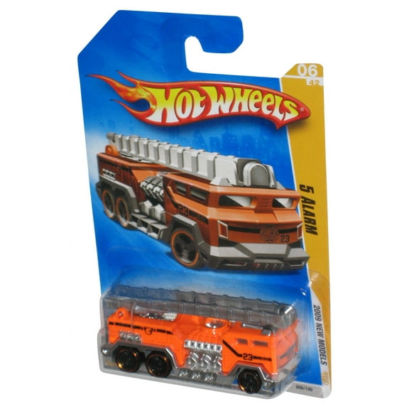 Hot Wheels 2009 New Models 06/42 Orange 5 Alarm Toy Truck 006/190