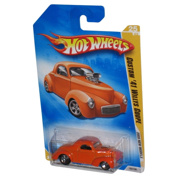Hot Wheels 2009 New Models 25/42 Custom '41 Willys Coupe Orange Car 025/190