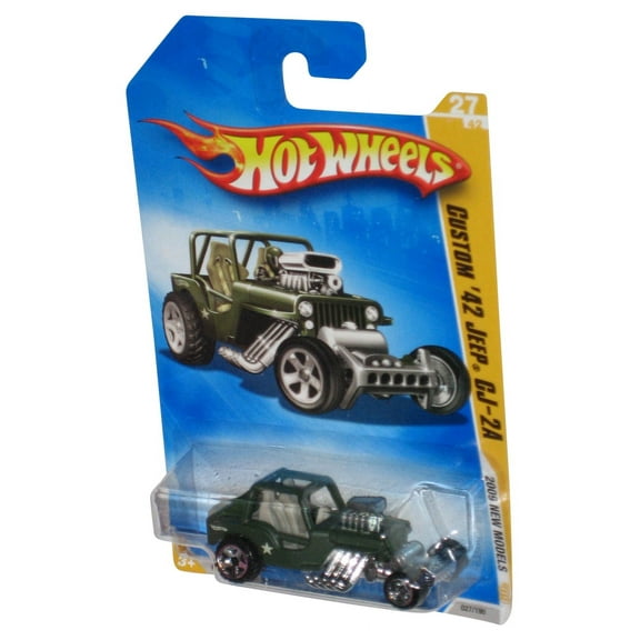 Hot Wheels 2009 New Models Green Custom '42 Jeep CJ-2A Toy Car 27/190