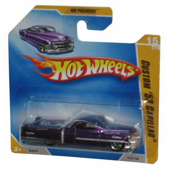 Hot Wheels 2009 New Models Purple Custom '53 Cadillac Toy Car 015/190 - (Short Card)