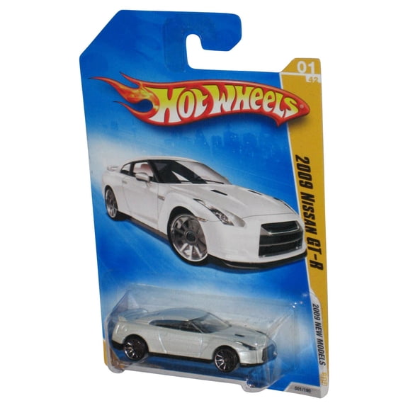 Hot Wheels 2009 New Models White Nissan GT-R Toy Car 1/190
