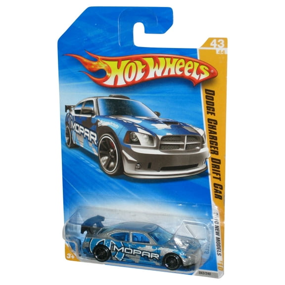 Hot Wheels 2010 New Models '10 43/44 Silver Dodge Charger Drift Car Toy 43/240