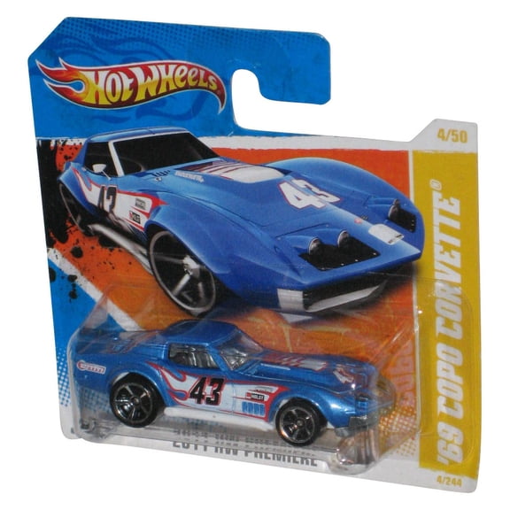 Hot Wheels 2011 New Models 4/50 Blue '69 Copo Corvette Toy Car 4/244 - (Short Card)