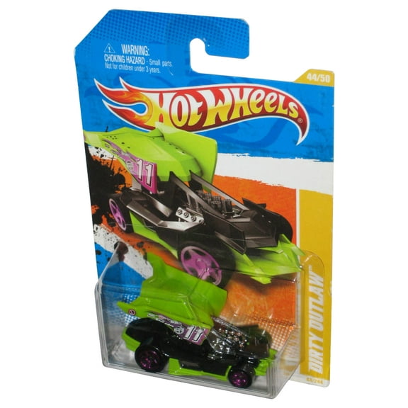 Hot Wheels 2011 New Models 44/50 (2010) Green & Black Dirty Outlaw Toy Car 44/244