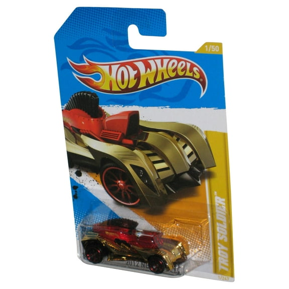Hot Wheels 2012 New Models 1/50 Red & Gold Troy Soldier Toy Car 1/247