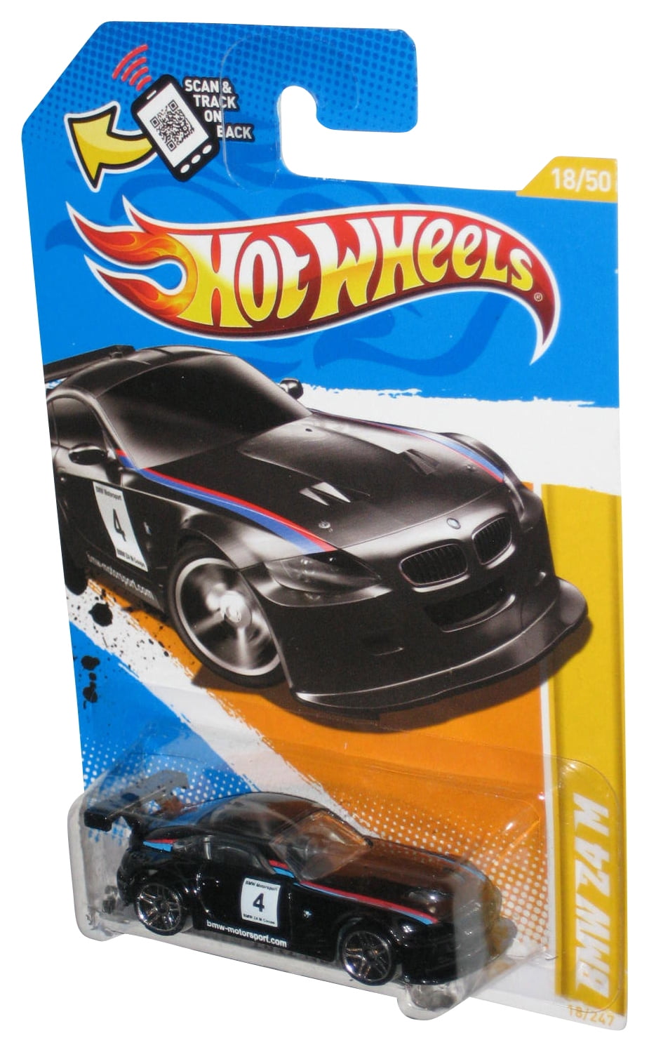 Hot Wheels 2012 New Models 18/50 Black BMW Z4 M Toy Car 18/247