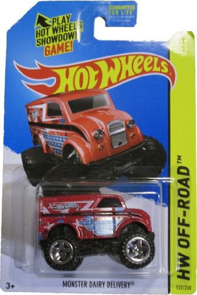 Hot Wheels 2014 Off-Road Daredevils Red Monster Dairy Delivery Truck