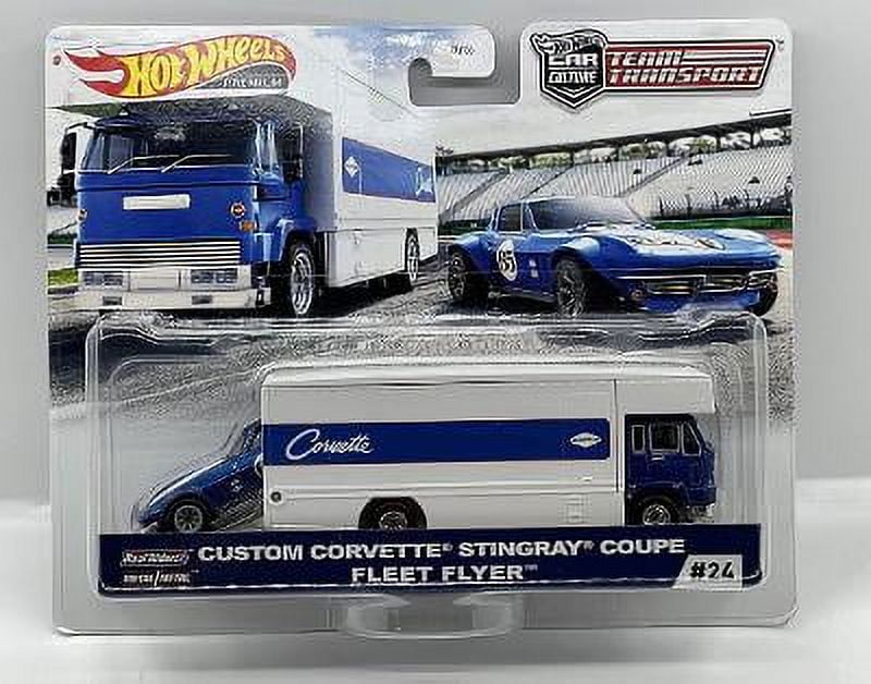 Hot Wheels 2020 Car Culture Team Transport Custom Corvette Stingray Coupe Fleet Flyer Play Vehicles, Adult, 7.03 oz