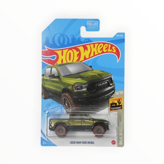 Hot Wheels 2020 Ram 1500 Rebel 101/250 - Green - 2021 Mainline