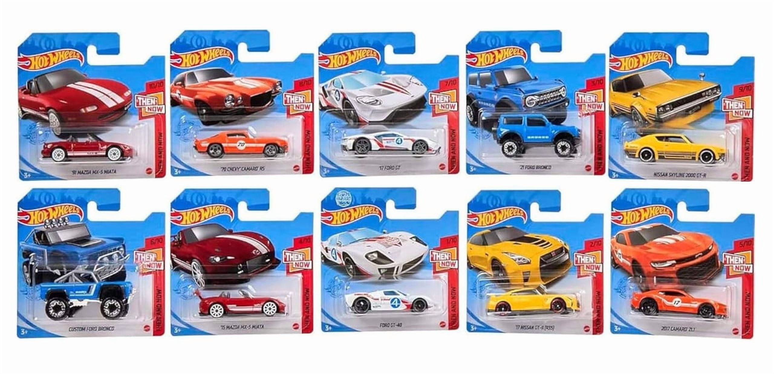 Hot Wheels 2021 Then and Now Complete Set of 10 Diecast Vehicles 1