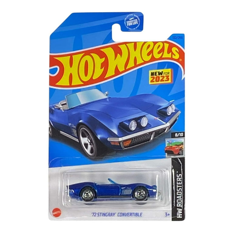 Hot Wheels, 1972 Stingray Convertible, Blue Die-Cast Car, 1:64