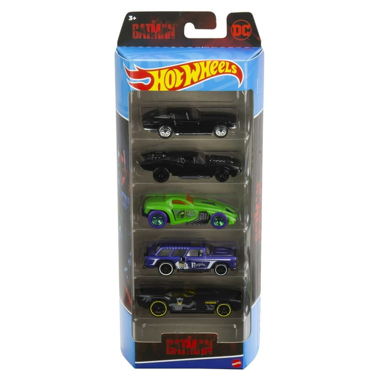 Hot Wheels 2022 Batman 5-Pack Vehicles, Collectible Die-Cast