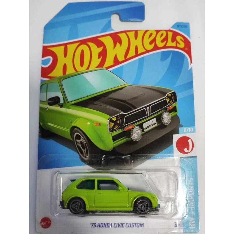 Mattel Hot Wheels 2023 73 Honda Civic Custom Green, Die-Cast 1:64