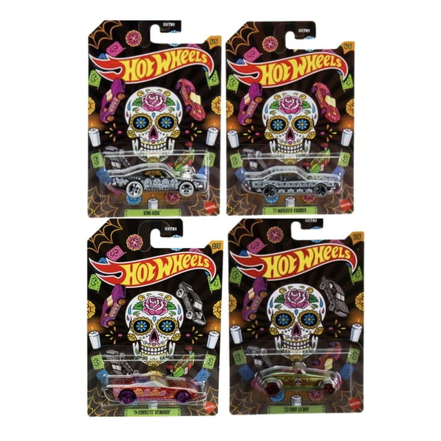 Hot Wheels 2023 Halloween Edition Toy Cars 4-Pack For Collectors ...