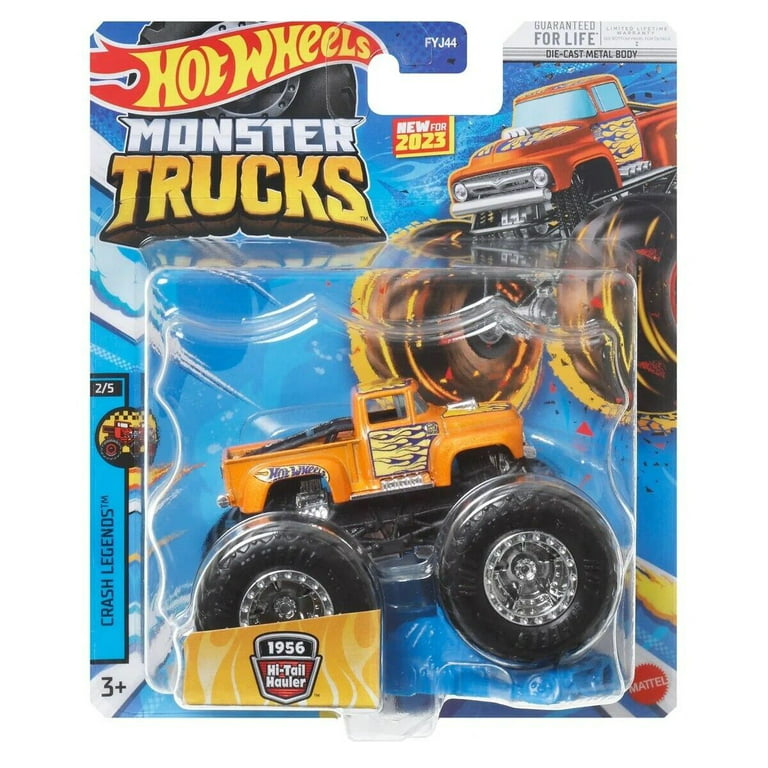 Hot Wheels Monster Trucks takes the old school approach with the new '56  HI-TAIL HAULER MONSTER TRUCK – ORANGE TRACK DIECAST