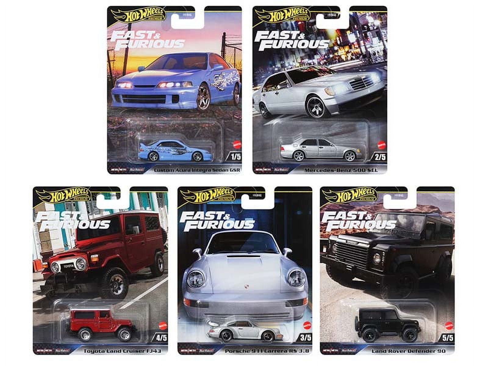 Hot Wheels 2024 Premium Fast & Furious G Case, Set of 5 Cars
