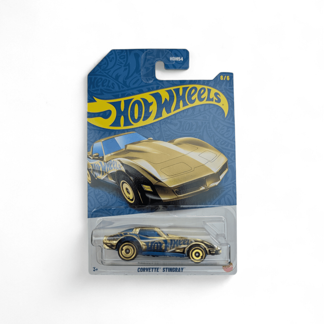 Hot Wheels 2025 58th Anniversary Corvette Stingray GOLD CHASE 6/6
