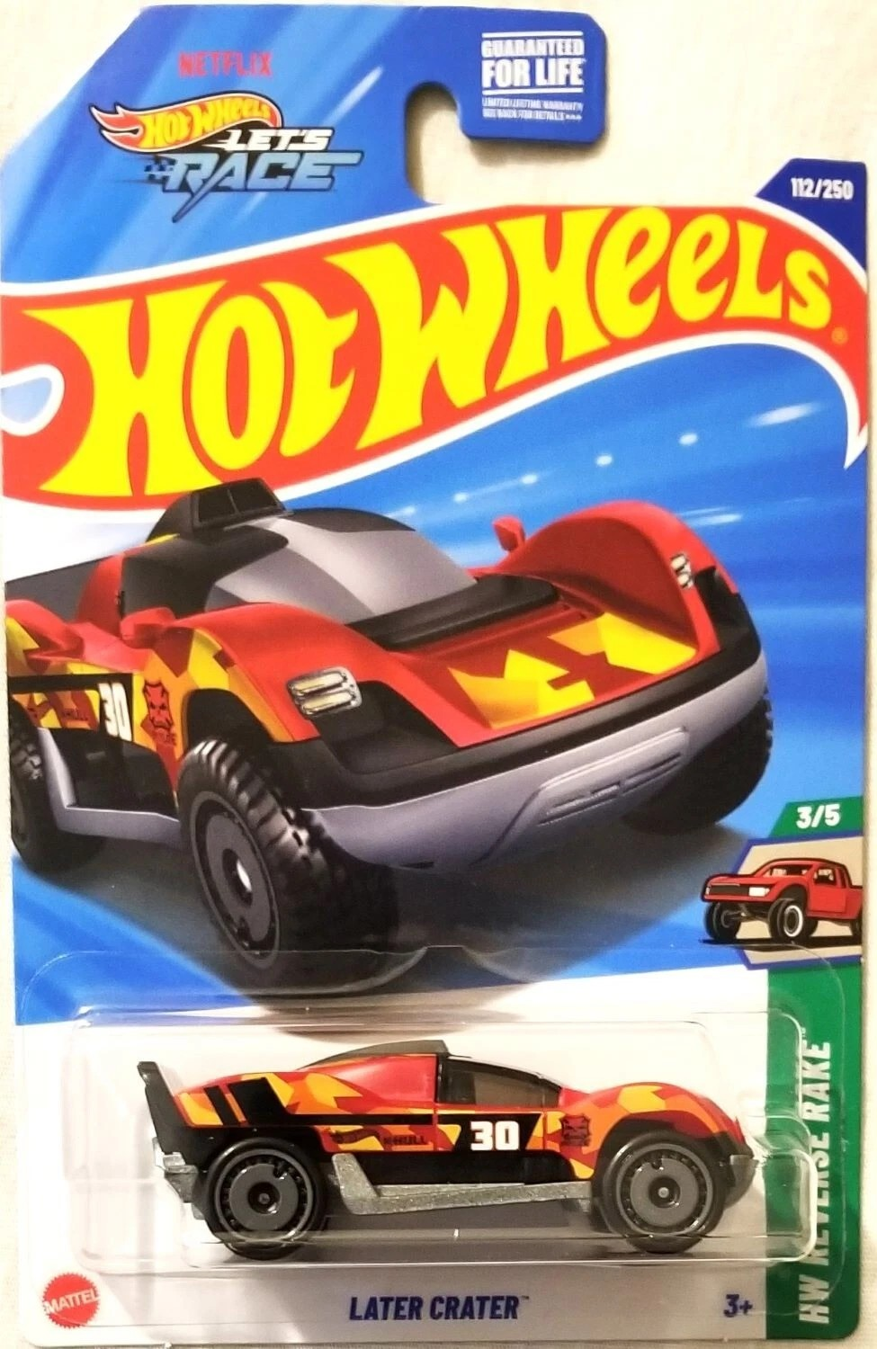 Hot Wheels 2025 Later Crater Die-Cast Car – 112/250 HW Reverse Rake, 1: ...