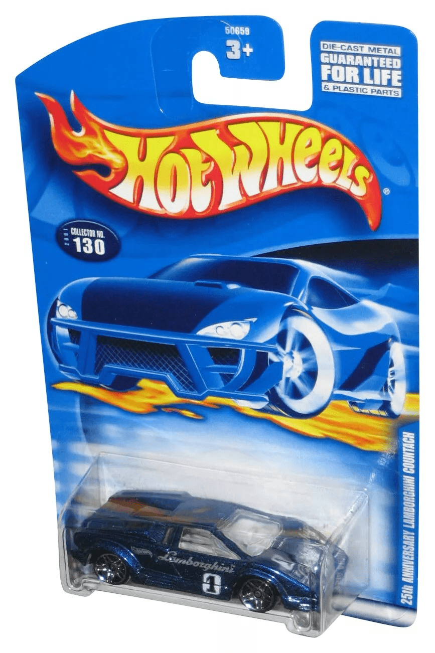 Hot Wheels 25th Anniversary Lamborghini Countach 130 Blue