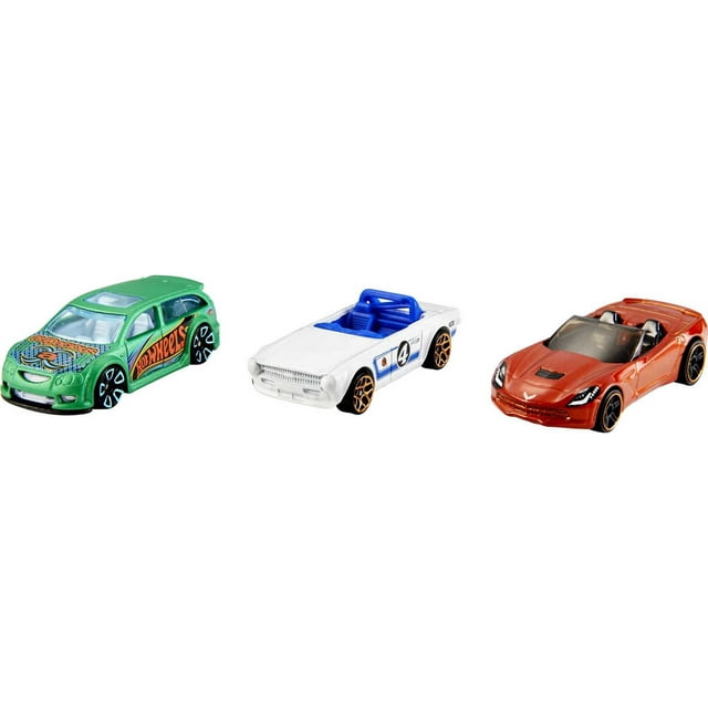Hot Wheels 3-Car Pack, Multipack of 3 Hot Wheels Vehicles, Gift for Kids 3 Years & Up (Styles May Vary)