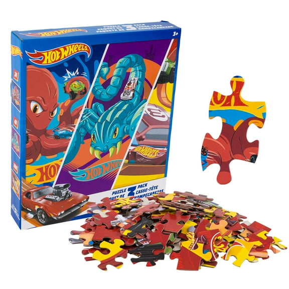 Hot Wheels 3pk Puzzles, 3 assorted, kids, 3+ years