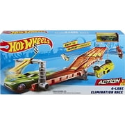 Hot Wheels 4 Lane Elimination Race Track with Fair-Start Launcher & Car