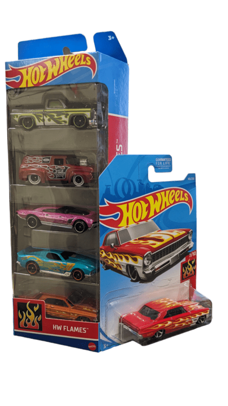 人気新品入荷 HW pack 5 Wheels Hot Flames Walmart.com - Flames Nova Chevy 66 & ミニカー