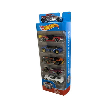Hot Wheels 5 pack Super Ultimate Garage + Custom Premium Bone Shaker Car
