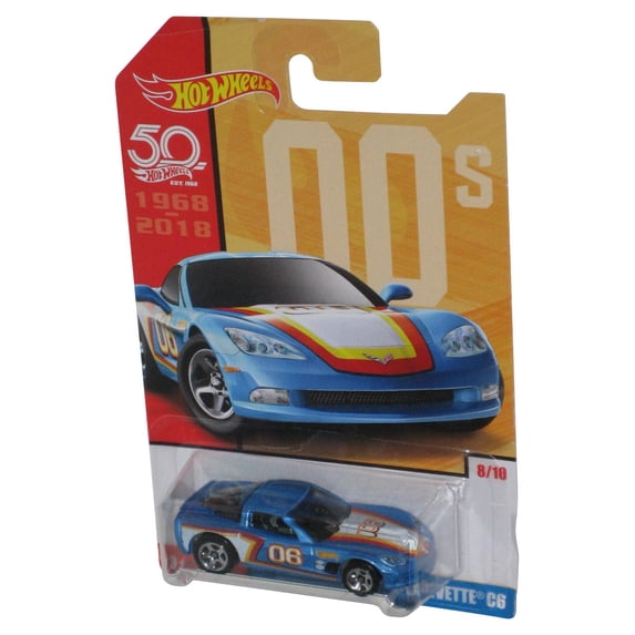 Hot Wheels 50th (2017) 00's Blue Corvette C6 Toy Car 8/10