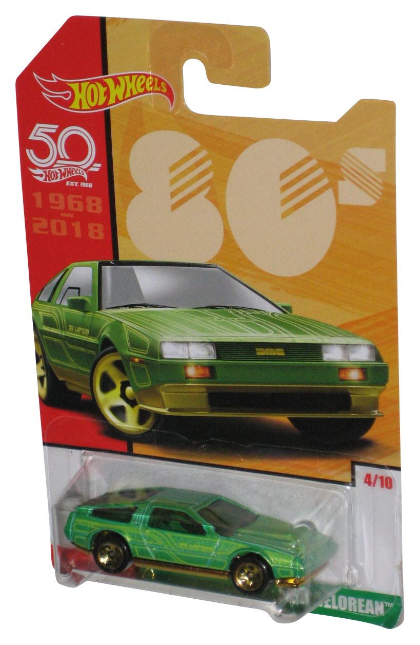 Hot Wheels 50th (2017) 80's Green DMC Delorean Toy Car 4/10 (Minor