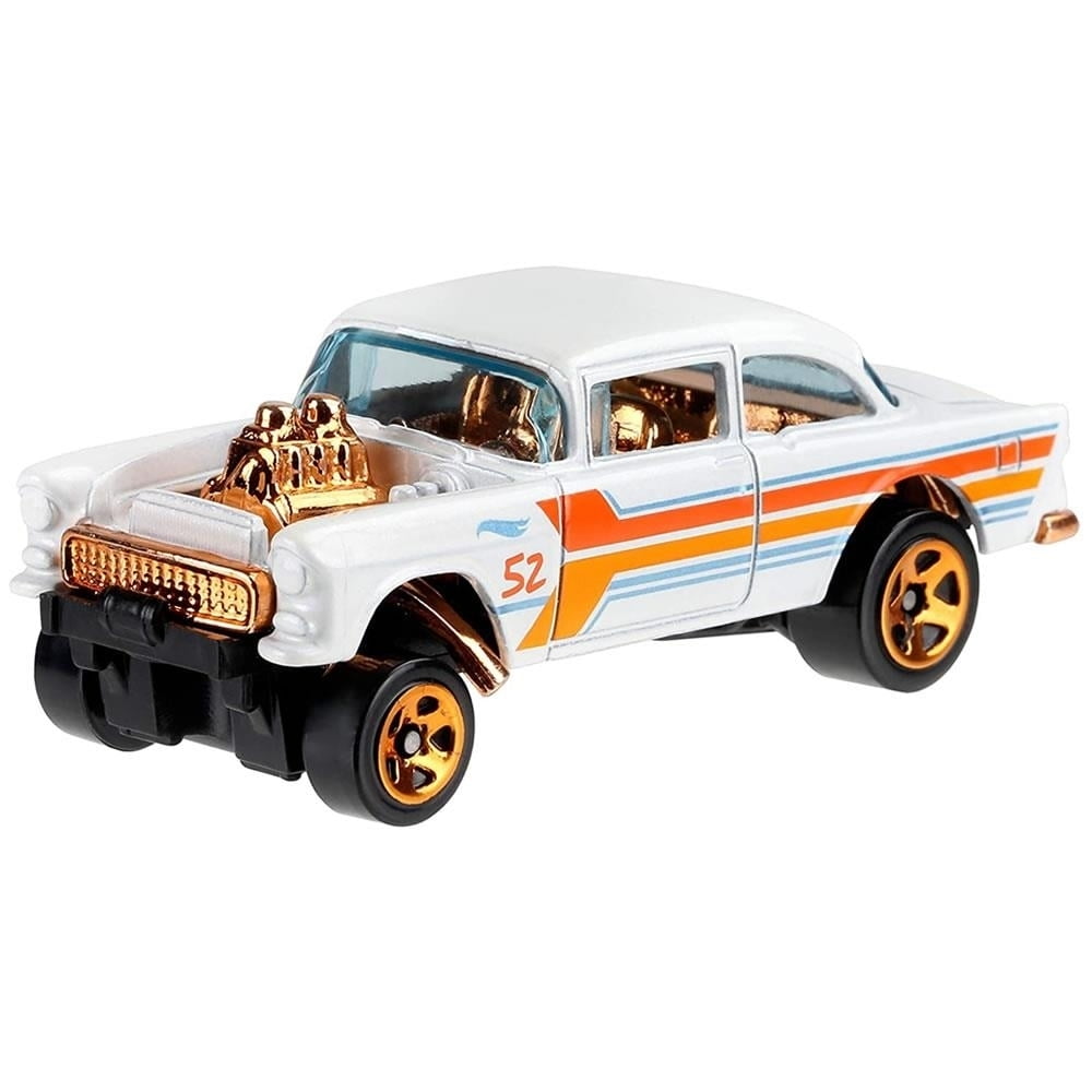 Hot Wheels 55 Chevy Belair Gasser Pearl Chrome Series 4/6 Mattel