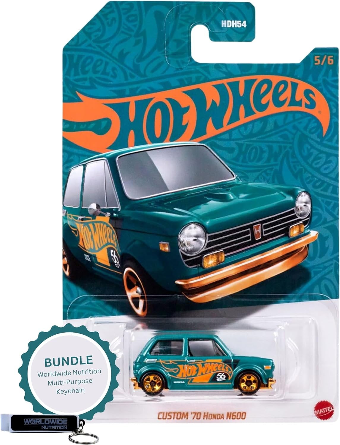 ホットウィール　CUSTOM ‘70 HONDA N600 Hot Wheels 56th Anniversary Pearl and Chrome - 2024 Diecast Car