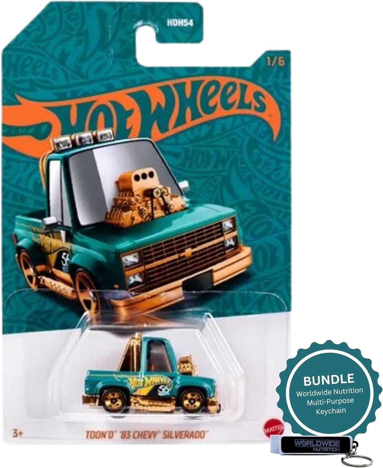 Hot Wheels 56th Pearl and Chrome - 2024 Diecast Car Toon 'D Hot Wheels 56th Pearl and Chrome - 2024 Diecast Car Toon 'D