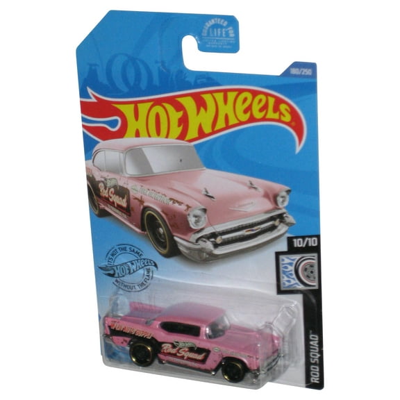 Hot Wheels '57 Chevy (2017) Rod Squad 10/10 Pink Toy Car 180/250